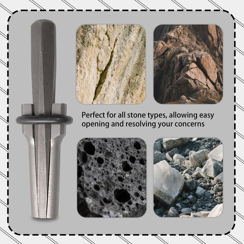 LECEHIVO 18 Pcs Rock Splitting Wedges with Feather Shims, 5/8