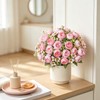DEMIUKO 6 Bunches Peony Artificial Flowers Small Bouquets Pink Wedding