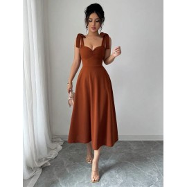 Vestido Informal De Fiesta Con Cinturón Para Mujer