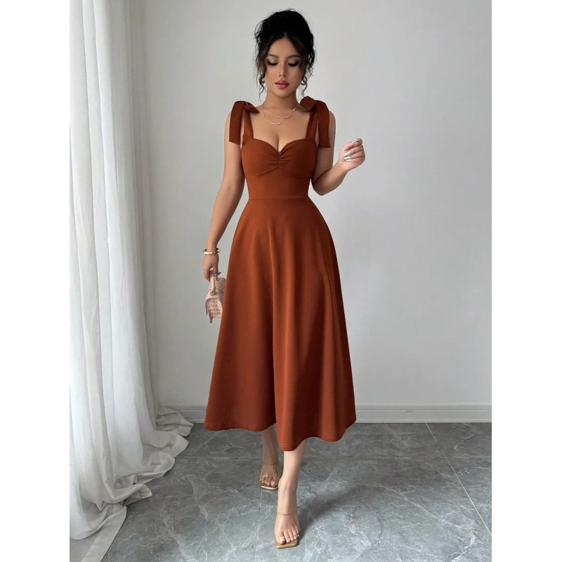 Vestido Informal De Fiesta Con Cinturón Para Mujer