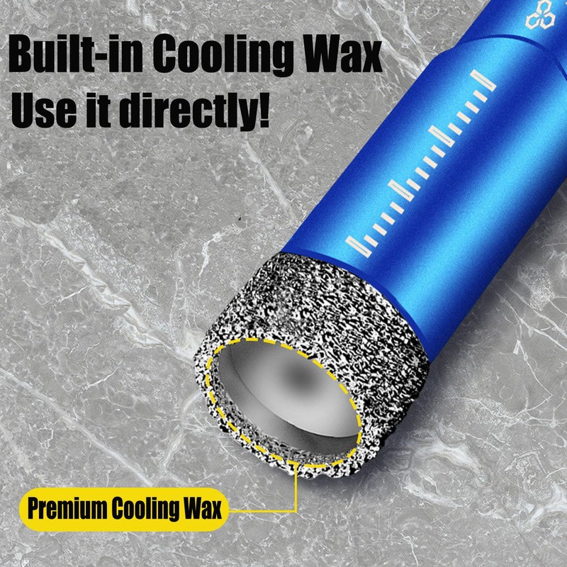 9 Pack Premium Diamond Drill Bit Set - Versatile Tools