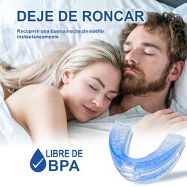 Guarda dental para dormir para evitar los ronquidos. Solución para el bruxismo. Tamaño y posición ajustables con engranajes. Talla única y ajustable p