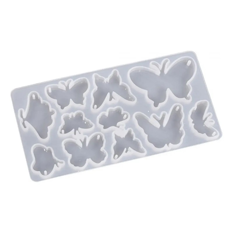 Molde De Silicona De Mariposa, Molde Colgante De Resina Para