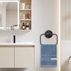 Jeasor 4-Pieces Industrial Pipe Bathroom Towel Ring Kit DIY Wall