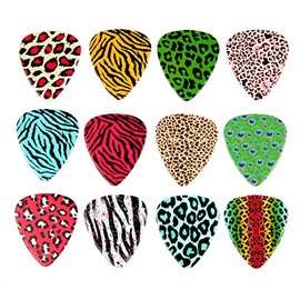 12 x Animal Print Guitar Picks Full Colour Plectrums