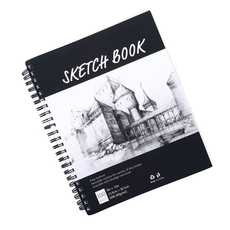 Art Sketchbook 100 Sheets 12in Long 9in Wide Erasable Smudge