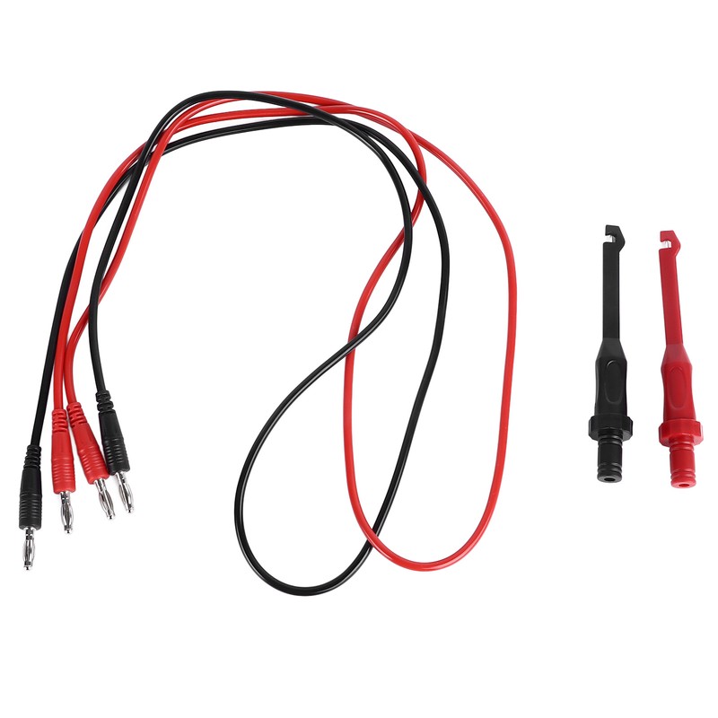 4mm Dual Banana Plug Test Leads with Repair Testing Hooks
