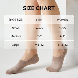 CS CELERSPORT 8 Pairs No Show Socks Womens and Mens Athletic Cushioned Ankle Low Cut Invisible Non Slip Socks Neutral Color + Khaki Beige Brown,Large