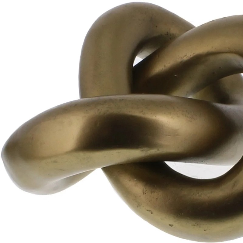 Homeroots 5" Brass Gold Metal Knot Sculpture