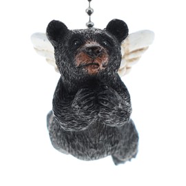 Top Brass Whimsical Angel Wing Bear Ceiling Fan Pull with Chain - Fun Cabin Lodge Kids Decor