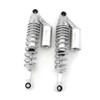 Silver & Chrome Remote Reservoir Motorcycle Shocks - Eye To