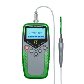 Gauss Meter Tesla Magneto Meter 0-2400mT, Magnetic Field Strength & N/S Recognition Function, ±2% Accuracy for Factories, Workshops