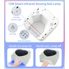 HUGMAPLE Cordless UV Nail Lamp for Gel Nails 72W, Rechargeable