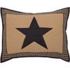 VHC Brands, Black Check Star, Cotton, 21x27, Standard Sham, Black