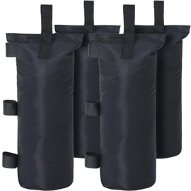 OUTDOOR WIND Sand Bags for Weight Canopy Legs,Sandbag Weights for Canopy Tent,Pop Up Tent,Backdrop Stand,Photo Tripod,Umbrella Base,Picnic Table,4 Packs Black