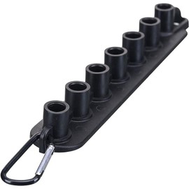 WLngtv 1Pc Black Metal Pressure Washer Nozzle Holder, 7 Nozzle Tips, 1/4 Inch Quick Connect, Compact Design, Easy Installation