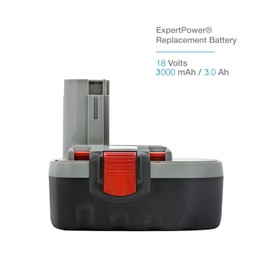 ExpertPower® 18v 3000mAh NiMh Battery for Bosch BAT025 BAT026 BAT160 BAT180 BAT181 3453-01 35618 3860K 52318B GDR 18 V GDS 18 V