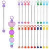 WEWAYSMILE 20pcs Blanks Beaded Keychains, Metal Bar Chains for DIY
