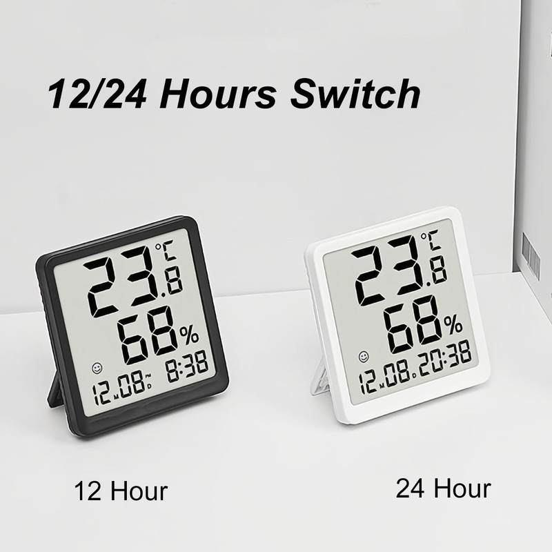 Lancoon Digital Thermohygrometer LCD Small Alarm Clock with Temperature Humidity