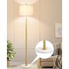 【Upgraded】Dimmable Gold Floor Lamps for Living Room, 11W LED Bulb