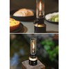 CAMPINGMOON Camping Gas Lantern Gas Candle with Empty Tank Black