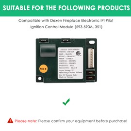 Mrgru 3V Replacement Power Adapter for Dexen Fireplace Compatible with Dexen Fireplace Electric IPI Pilot Fireplace Ignition Control Module 593-593, 593-593A, 351, W707-0002