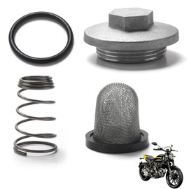 Wonvify Motorcycle Scooter Oil Drain Plug Set, Oil Drain Plugs for Motorcycle Engines Compatible with GY6 50cc-150cc ATV Go Kart Moped, Motorcycle Scooter Oil Drain Plug Set