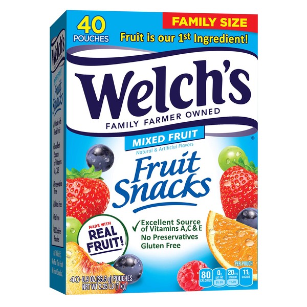 Welch's Mixed Fruit, 0.9 oz, 40 Ct
