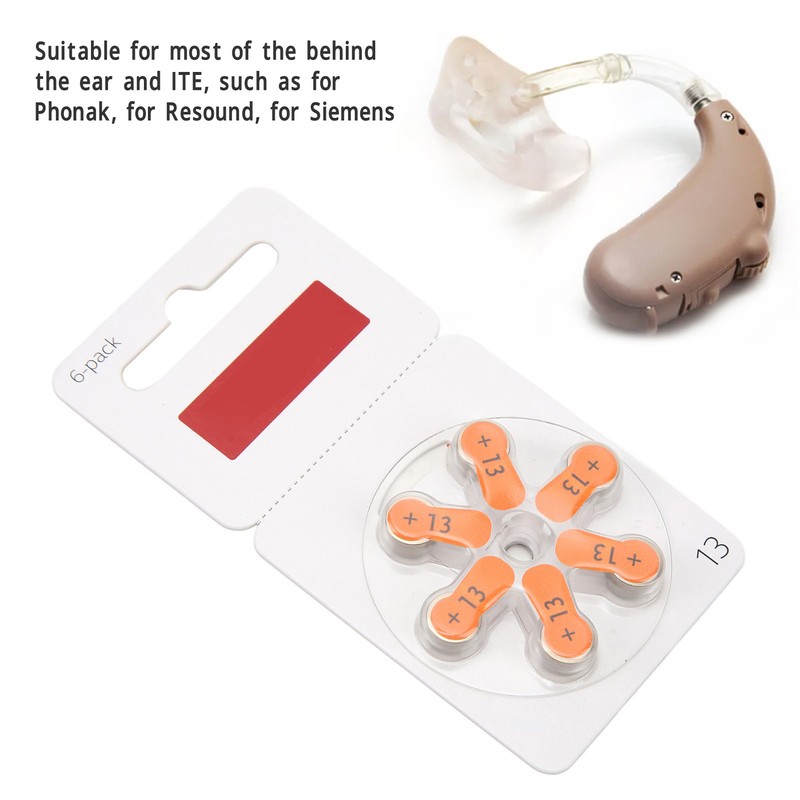 60pcs A13 Hearing Device Battery Zinc Air Lasting Power Sound