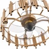 Xuthusman 20" Enclosed Ceiling Fan Light Gold LED Chandelier Fan