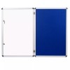 VIZ-PRO Lockable Notice Board Tamperproof cork board Class Office School