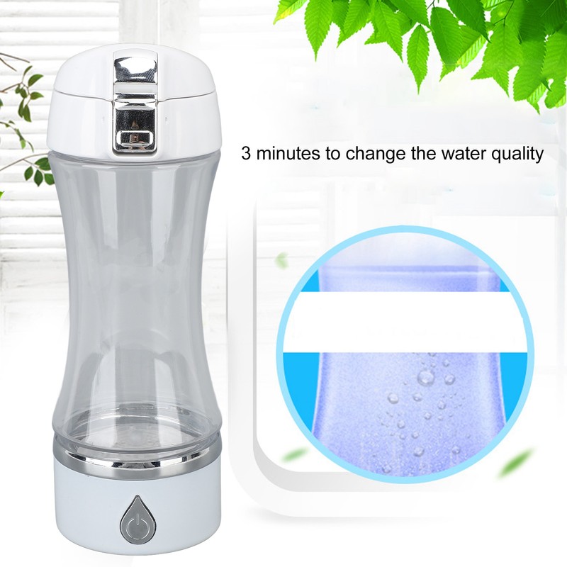 Hydrogen Water Bottle 420ml Rechargeable SPE Technology Portable Hydrogen Rich