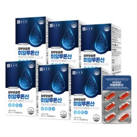 Chong Kun Dang Hyaluronic Acid for Skin Moisturizing 30 Capsules, 6 Boxes (6-Month Supply) / High-Concentration 120mg 4-Type Vitamin Complex / 종근당 피부보습엔 히알루론산 30캡슐 6박스 6개월분  고함량 120mg 비타민 4종 복합