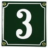 Buddel Bini Wetterfestes Emaille Hausnummernschild 3 12 x 12 cm,