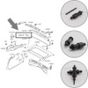 2X Rear Parcel Shelf Fixing String Clips FOR FORD FOCUS