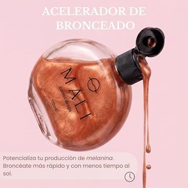 Bronceador Mali | Ingredientes 100% Naturales , Aceite de Zanahoria | Acelerador de Bronceado | Hidratante, para pieles delicadas | Libre de químicos | 100ml