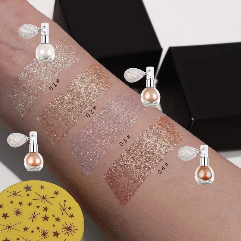 Dazyteai Highlighter Powder Spray,Glitter High Gloss Powder,Shimmer Sparkle Powder Makeup