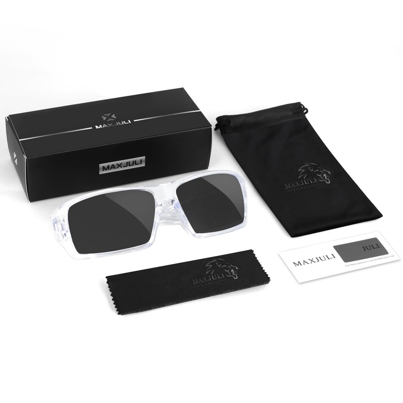 MAXJULI Polarized Wrap Around Sports Sunglasses for Big Heads Men