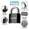 DELSWIN 4-Digit Combination Lock Outdoor Padlock - Heavy Duty Locker