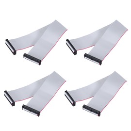 MECCANIXITY 4 Pcs IDC Flat Ribbon Cable, 2.54mm Pitch 42mm Width 30cm Long 34 Pin FC to FC Flat Ribbon Connector Jumper Wire for PC, LED Displays