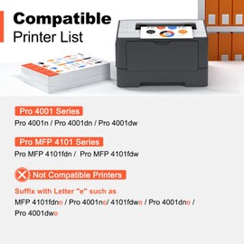 v4ink 148A W1480A (with Chip) Compatible Toner Cartridge Replacement for HP 148A 148X W1480A W1480X for HP Pro 4001 4001n 4001dw 4001dn MFP 4101 4101fdw 4101fdn Printer Ink (2-Pack Black)