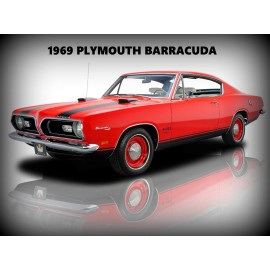 1969 Plymouth Barracuda Metal Sign: 9x12" & Ships Free