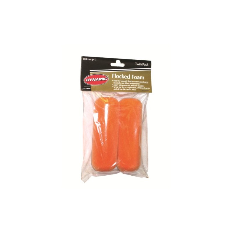 Dynamic HM005502 Mini Flocked Foam Roller Refill, 2-Pack, 4-Inch