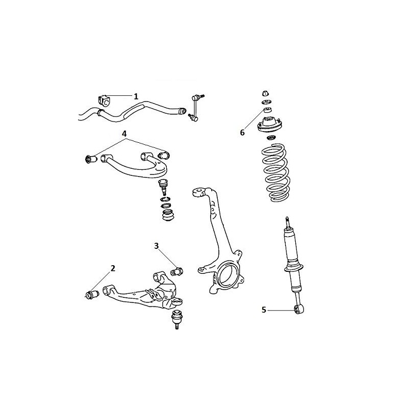Siberian Bushing Polyurethane Front Suspension Low Arm Front Compatible with