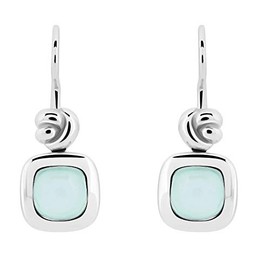 Orphelia ZO-7467 Women's Stud Earrings 925 Sterling Silver Chalcedony, Silver, Chalcedony