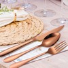 A · HOUSEWARE Copper Flatware Set 8 Stainless Steel Silverware