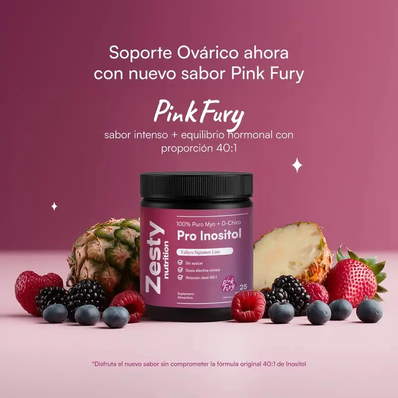 Zesty Nutrition Pro Inositol Pink Fury Probió Pack Probióticos Mujeres