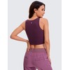 CRZ YOGA Womens Butterluxe Double Lined Cropped Tank Tops High