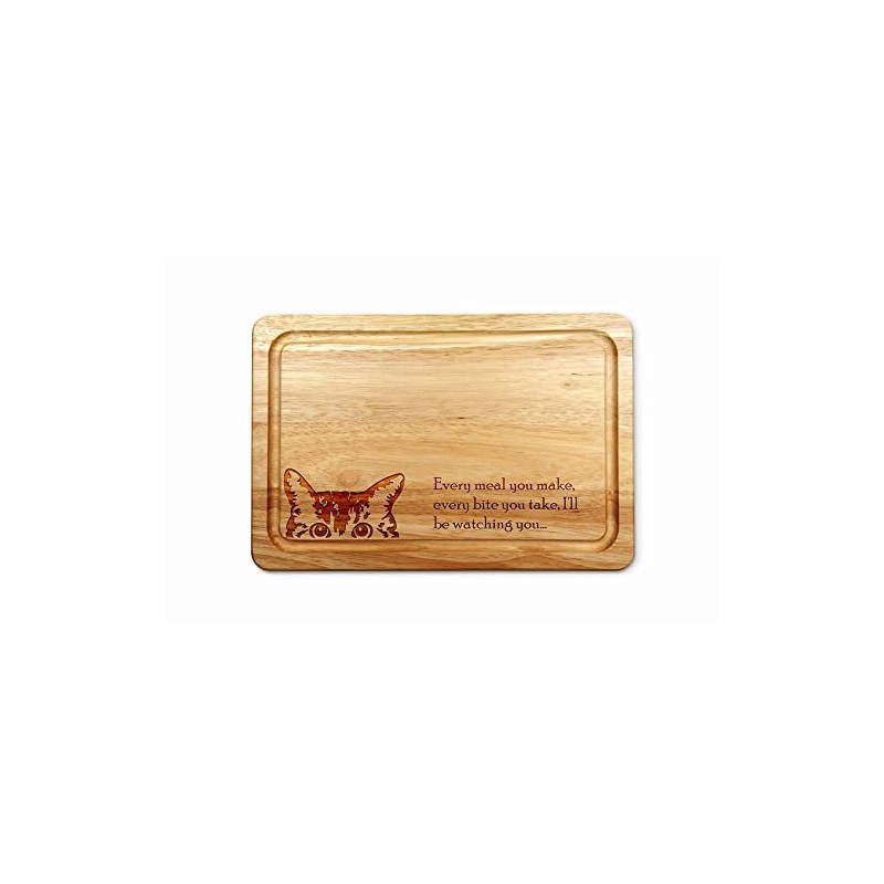Cat Wooden Chopping Board 30 x 20 cm