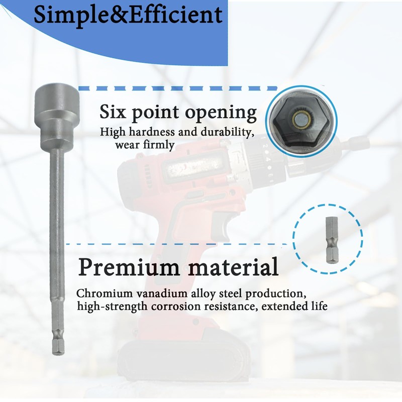 AUPERTO 19mm Caravan Leg Extension Socket, Drill Attachment Jack Extension